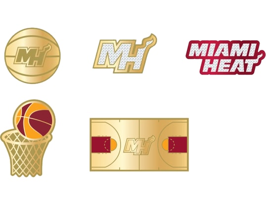 Product gallery, 1 of 1, Crocs NBA Miami Heat Elevated 5er Pack Mulitcolor