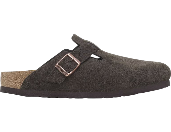 Birkenstock+Boston+Suede+Leather+Marron