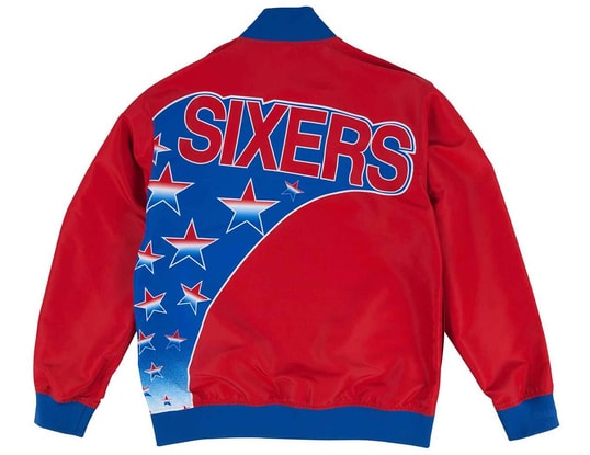 Mitchell & Ness Sixers ウォームアップジャケット Men's Philadelphia 76ers Red Mitchell & Ness Hardwood