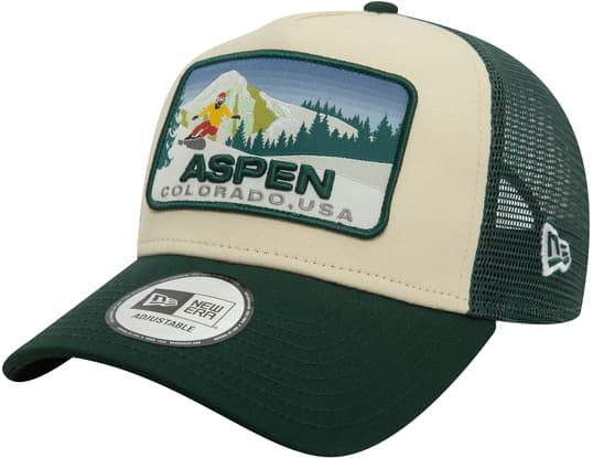 New Era Aspen Ski Patch Trucker Cap Green - 31.95 New Era Aspen Ski Patch Trucker Cap Green - 31.95