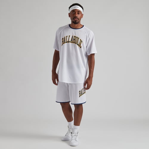 Ballaholic College Logo Mesh Zip Pantalones cortos Blanco — foto 7