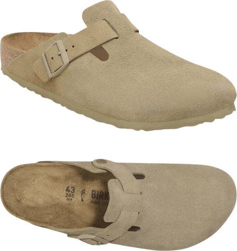 Birkenstock Boston Suede Leather faded khaki normal Verde — foto 7
