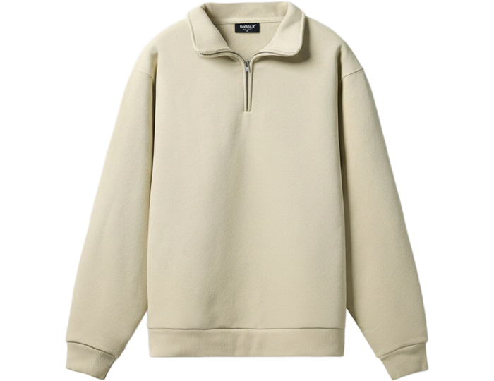 Burocs Essential Mock Neck Sweatshirt Beige