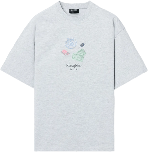 Burocs Oversize Still Life Camiseta de manga corta Gris