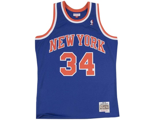 Mitchell and Ness NBA New York Knicks Charles Oakley Jersey Blue