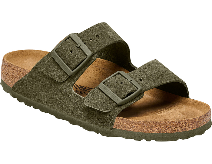 Birkenstock+Arizona+Suede+Leather+Vert