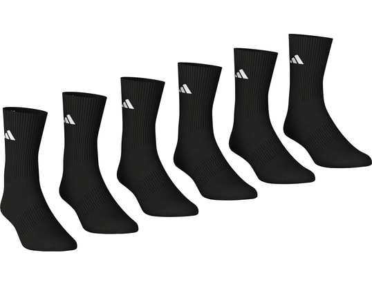 Product gallery, 1 of 2, adidas Crew 6er Pack Socks Black