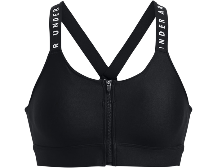 Under Armour Zip Sport Bra Ondergoed Tanktop Dames Zwart K001