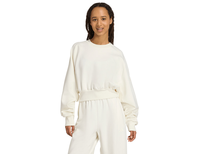 adidas Sportswear Women's Soft Lux Loose Sweatshirt, Off White, Size S, Women