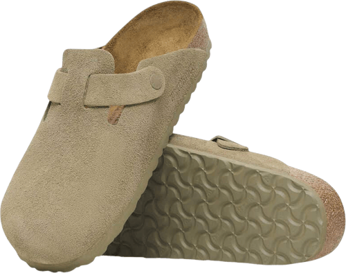 Birkenstock Boston Suede Leather faded khaki normal Verde — foto 3