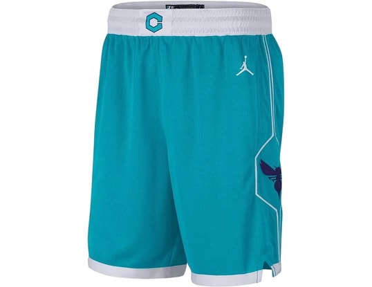 Product gallery, 1 of 6, Nike NBA Charlotte Hornets Dri-Fit Icon Swingman Korte broek Turkoois K443