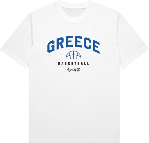 Kickz Greece Basketball Camiseta de manga corta Blanco