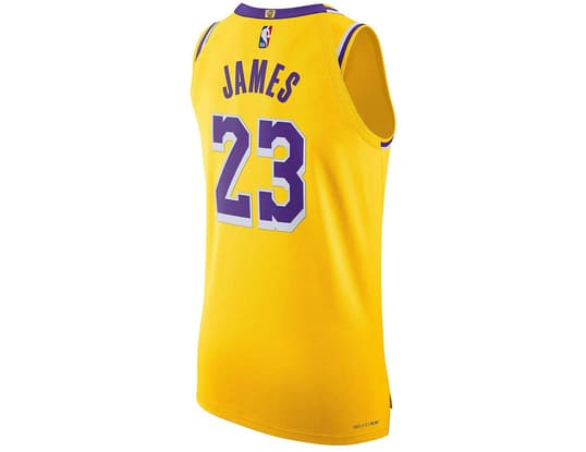 Nike LA Lakers Nba Los Angeles Lakers L.J Icon Jersey Yellow C731