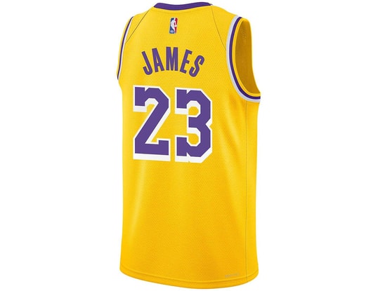 Nike NBA Icon Swingman Los Angeles Lakers Lebron James Trikot Gelb