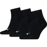 PUMA Quarter Plain 3P Calcetines Negro C200