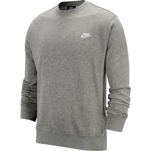 Nike Nsw Sportswear Club Crewneck, Dk Grey Heather/weiß