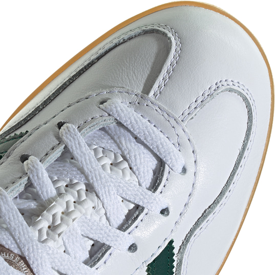 Adidas jeans leather trainers white/green discount