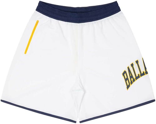 Ballaholic College Logo Mesh Zip Pantalones cortos Blanco — foto 3