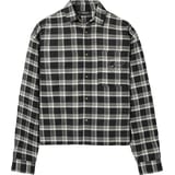 Burocs Checked Manga Larga Negro