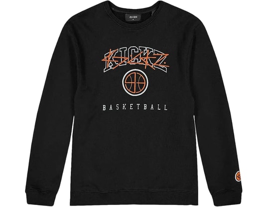 Product gallery, 1 of 9, Kickz Collegiate Tagged Sweatshirt Noir