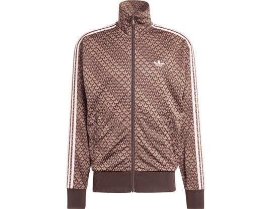 Product gallery, 1 of 6, adidas Originals Firebird Loose Monogram Jacket Brown
