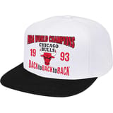 Mitchell and Ness NBA Chicago Bulls 1993 Champions Back to Back to Back Snapback Gorra Blanco