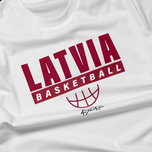 Kickz Latvia Basketball Camiseta de manga corta Blanco — photo 3