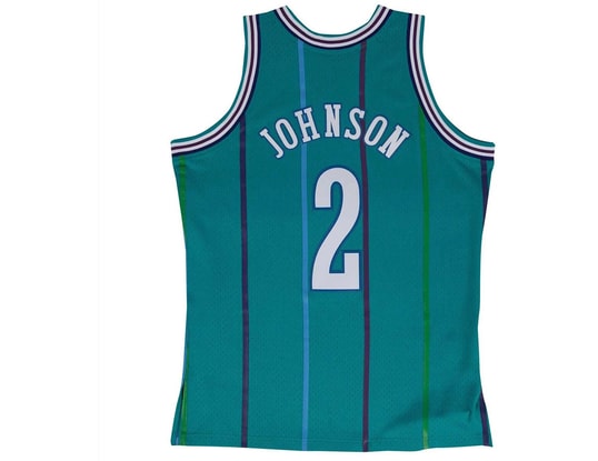 Maillot Charlotte Hornets Larry Johnson Vintage Taille M - Saison 1992/93 Par Mitchell & Ness
