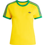 adidas Originals 3 Stripes Slim Camiseta de manga corta Mujeres Amarillo
