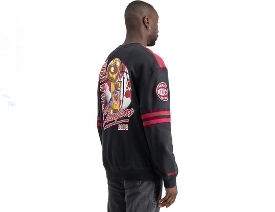 Mitchell and Ness NBA Miami Heat All Over 2.0 Sweatshirt Red