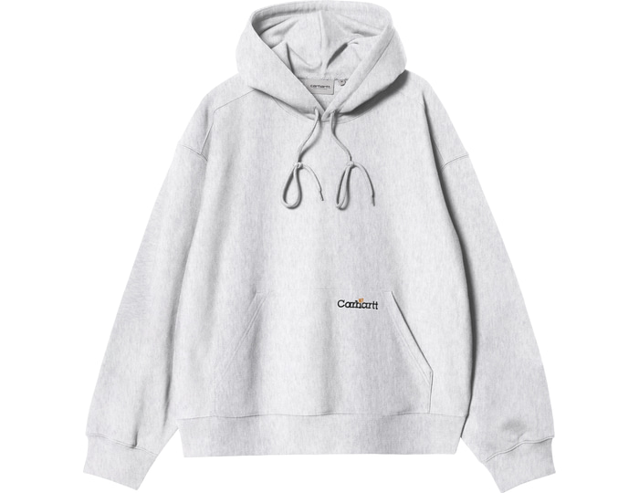 Carhartt Wip Label Script Sweatshirt À Casquetteuche Gris