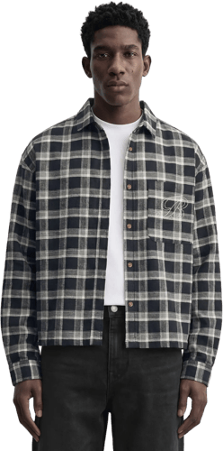 Burocs Checked Camisa Negro — photo 4