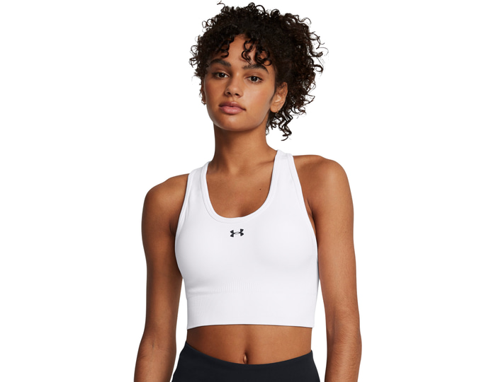 Under Armour White Vanish Seamless Mid Sports Bra Women C100 Small