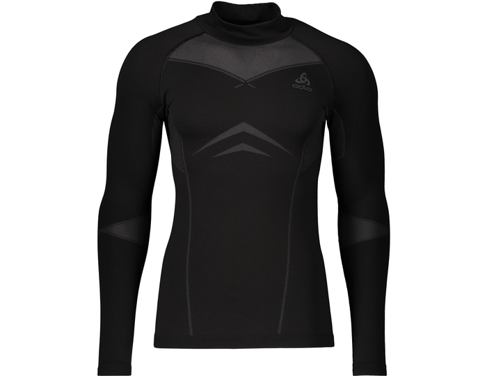 Odlo Black Performance Fundamentals Light Turtle Neck Underwear Shirt Large
