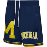 Mitchell and Ness NCAA Team Origins 7 Inch Mesh VNTG Logo University of Michigan Pantalones cortos Azul