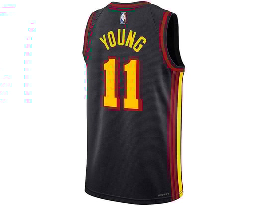 Nike NBA Atlanta Hawks Trae Young Dri-Fit Statement Swingman T-Shirt Black  C010