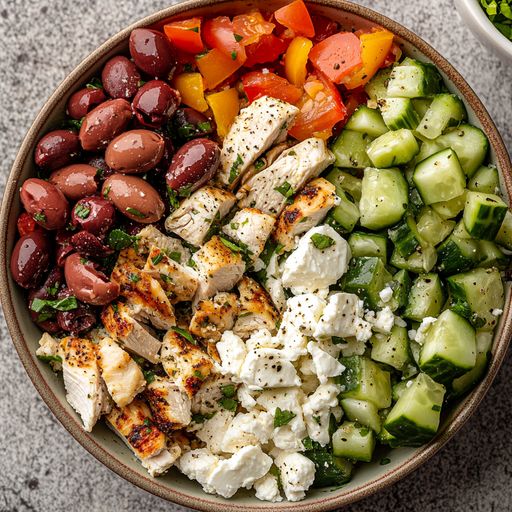 Greek chicken chop salad
