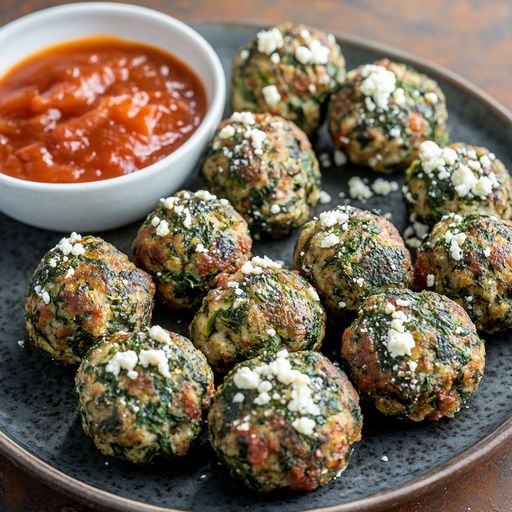 Spinach Feta Meatballs