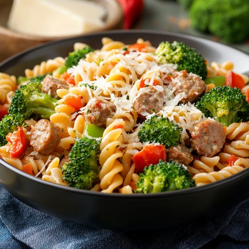 Sausage, Pepper and Broccoli Pasta