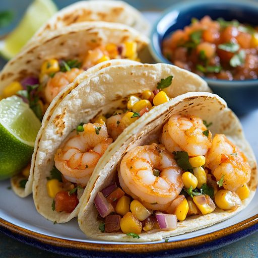 Shrimp and Corn Tacos