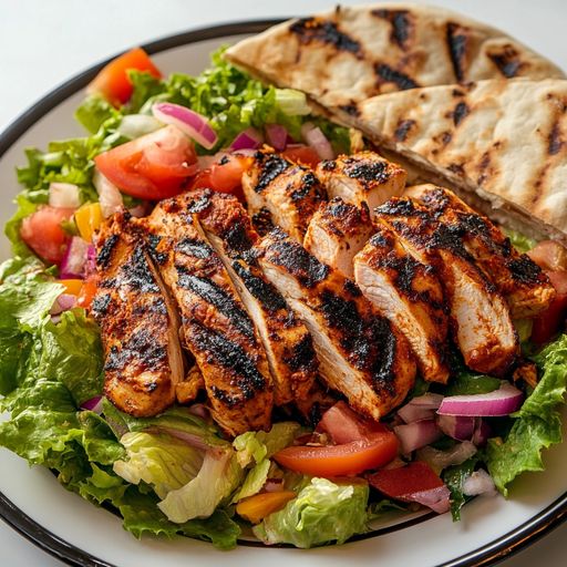 Chicken Shawarma and Salad