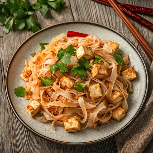 Thai Rice Noodles with Tofu