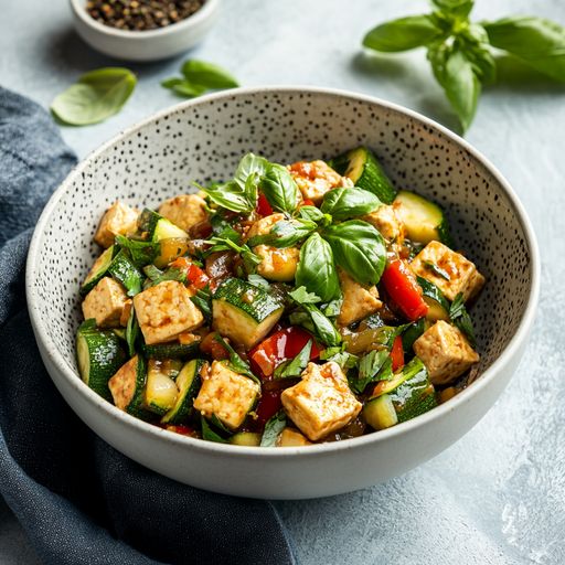 Zucchini Stir Fry with Tofu