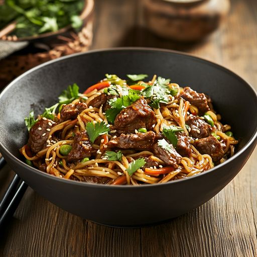 Korean Beef and Stir Fry Noodle