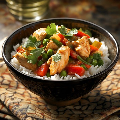 Chicken Stir Fry with Rice