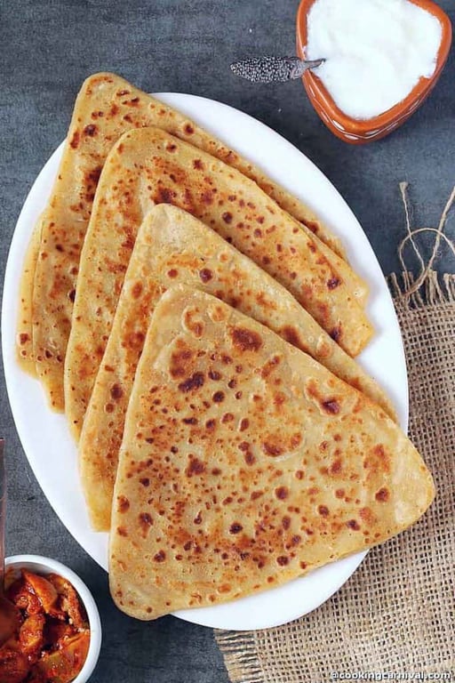 Simple Triangle Paratha
