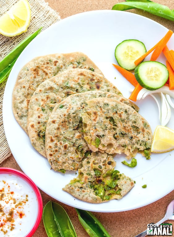Peas and Mint Paratha