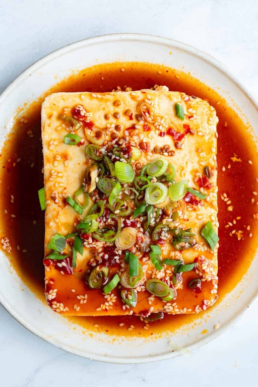 Spicy Sesame Chili Silken Tofu