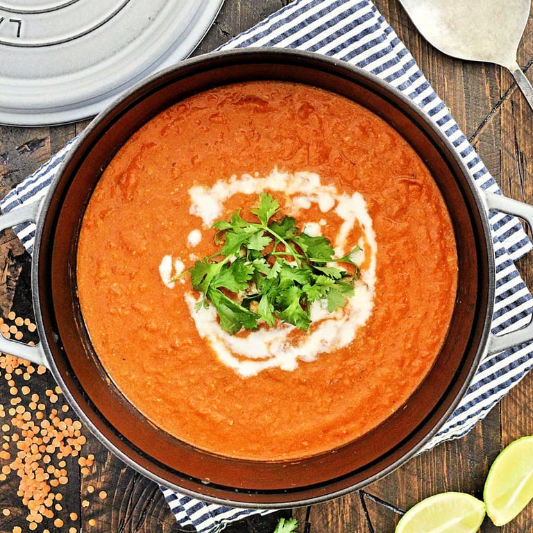 Red Lentil coconut soup (Dal)