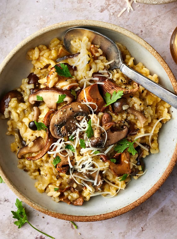 Risotto (Mushrooms, chickpeas)